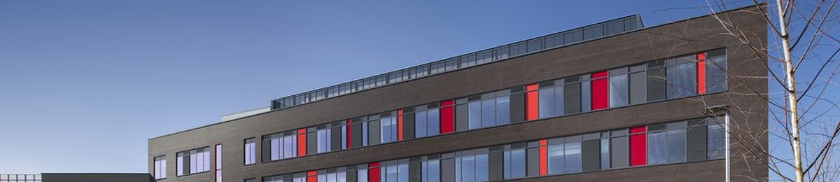 Modern education sector building exterior